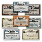 Railroad Collection 8-Certificates Stock Certificates