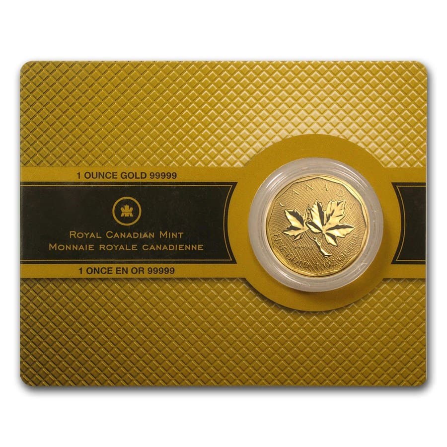 Random Year 1 oz Gold Maple Leaf .99999 BU (w/Assay Card)