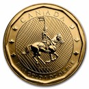 Random Year 1 oz Gold Maple Leaf .99999 BU (w/ Damaged Assay)