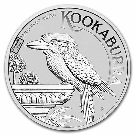 Random Year Australia 1 kilo Silver Kookaburra BU (Damaged) Random Year Australia 1 kilo Silver Kookaburra BU (Damaged)