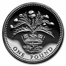 (Random Year) Great Britain Silver £1 Pound Piedfort Proof