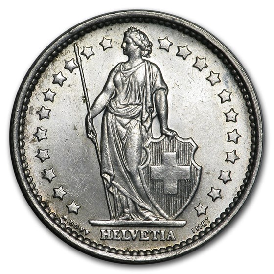 (Random Year) Switzerland Silver 1 Franc BU (Random Year) Switzerland Silver 1 Franc BU