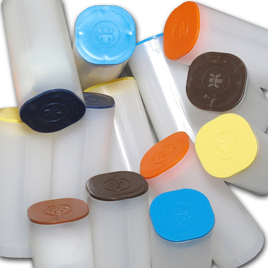 RCM Silver Maple Leaf/Wildlife Coin Tubes (Random Color Top)