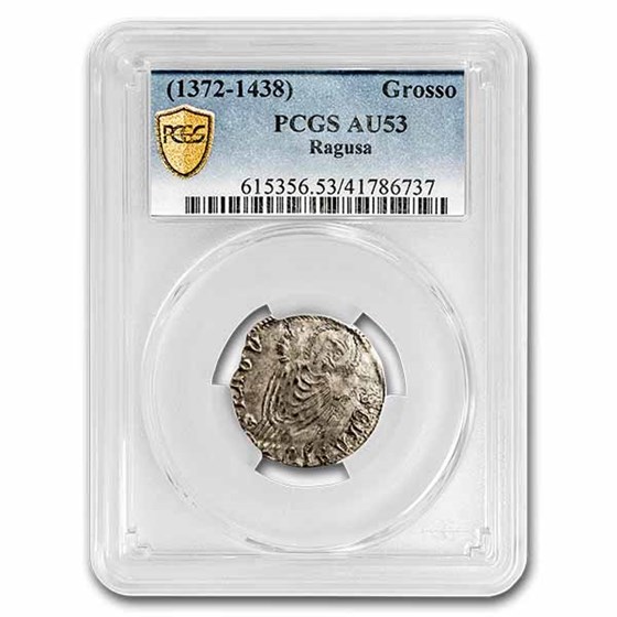 Republic of Ragusa Silver Grosso (1372-1438 AD) AU-53 PCGS Republic of Ragusa Silver Grosso (1372-1438 AD) AU-53 PCGS