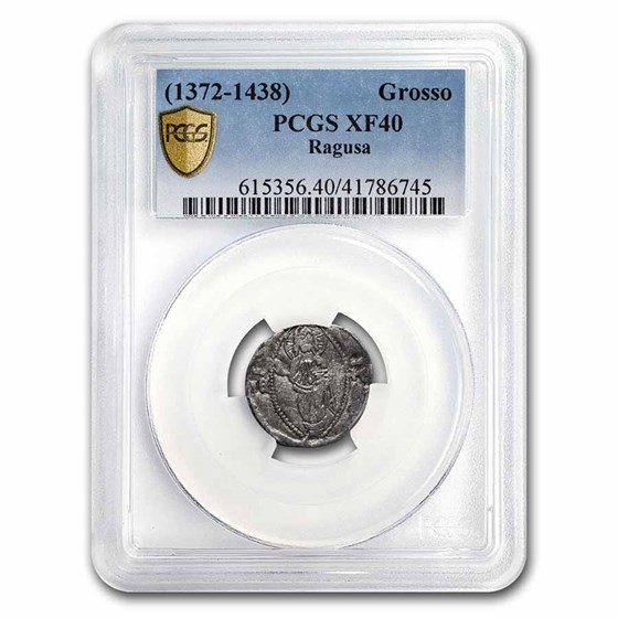 Republic of Ragusa Silver Grosso (1372-1438 AD) XF-40 PCGS Republic of Ragusa Silver Grosso (1372-1438 AD) XF-40 PCGS