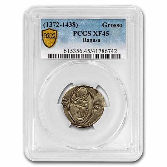Republic of Ragusa Silver Grosso (1372-1438 AD) XF-45 PCGS Republic of Ragusa Silver Grosso (1372-1438 AD) XF-45 PCGS