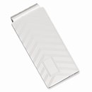 Rhodium-plated Angles Engraveable Hinged Money Clip
