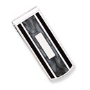 Rhodium Plated Black & Grey Colored Money Clip