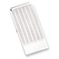 Rhodium Plated Etched Lines Hinged Money Clip