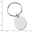 Rhodium-plated Polished Oval Key Ring