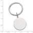 Rhodium-plated Polished Round Key Ring
