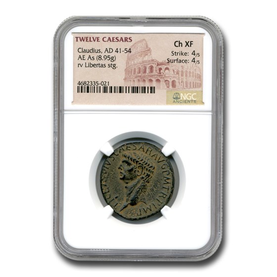 Roman AE As Emperor Claudius (41-54 AD) CH XF NGC Roman AE As Emperor Claudius (41-54 AD) CH XF NGC