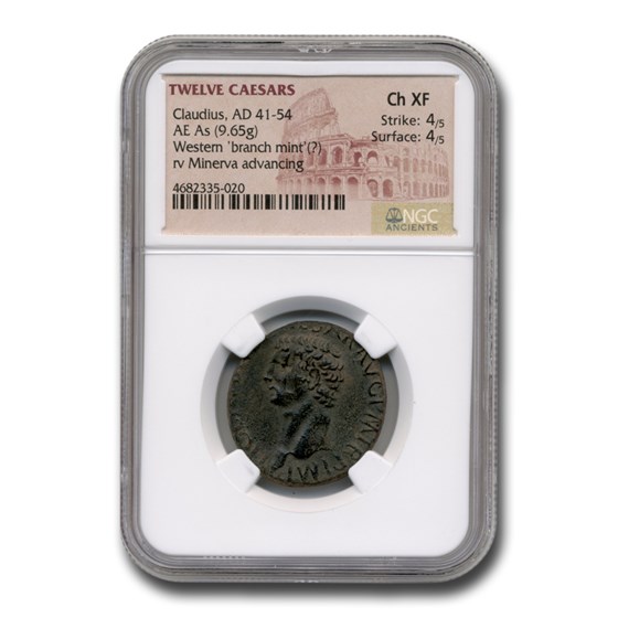 Roman AE As Emperor Claudius (41-54 AD) CH XF NGC Roman AE As Emperor Claudius (41-54 AD) CH XF NGC