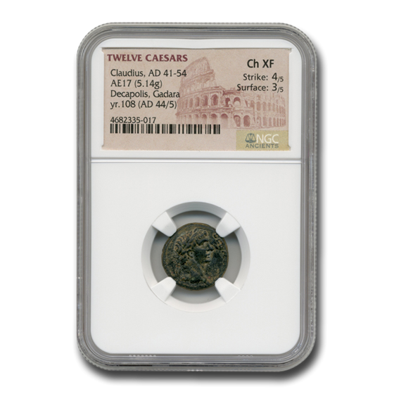 Roman AE As Emperor Claudius (41-54 AD) CH XF NGC Roman AE As Emperor Claudius (41-54 AD) CH XF NGC