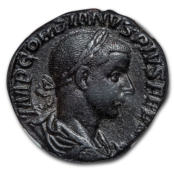 Roman AE Sestertius Gordian III (238-244 AD) XF NGC (RIC IV 297a) Roman AE Sestertius Gordian III (238-244 AD) XF NGC (RIC IV 297a)