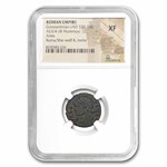 Roman AE3/4 BI Nummus Constantinian (330-340 AD) XF NGC