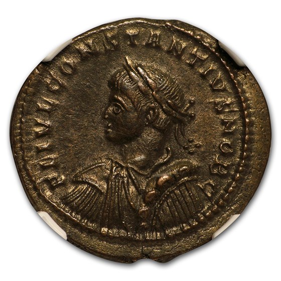 Roman AE3/4 Emperor Constantius II (337-361 AD) Ch AU NGC Roman AE3/4 Emperor Constantius II (337-361 AD) Ch AU NGC