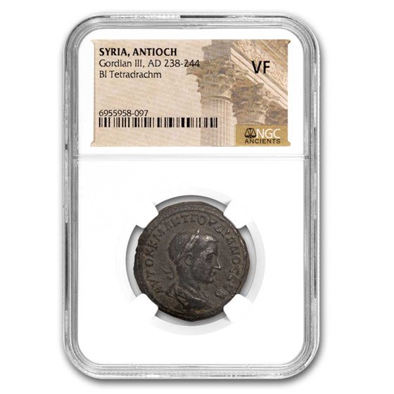Roman Antioch BI Tetradrachm Gordian III VF NGC Random Coin Roman Antioch BI Tetradrachm Gordian III VF NGC Random Coin