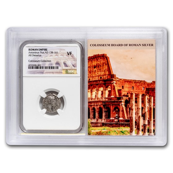 Roman AR Denarius Anton. Pius VF NGC (Colosseum Hoard Vault) Roman AR Denarius Anton. Pius VF NGC (Colosseum Hoard Vault)