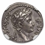 Roman AR Denarius Augustus (27 BC-14 AD) Ch XF NGC (RIC I 199)
