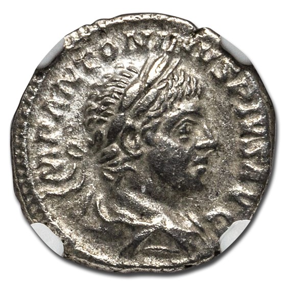 Roman AR Denarius Elagabalus Apollo (218-222 AD) Ch XF NGC Roman AR Denarius Elagabalus Apollo (218-222 AD) Ch XF NGC