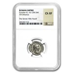 Roman AR Denarius Emp. Gordian III (238-244 AD) Ch-XF NGC