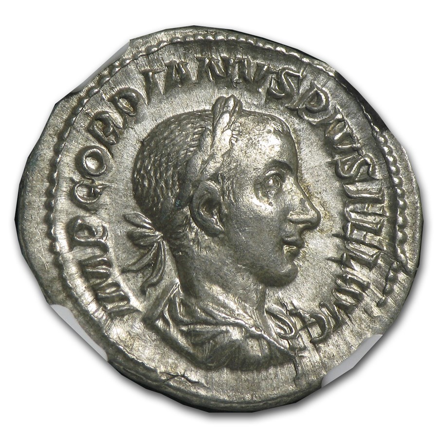 Roman AR Denarius Emp. Gordian III (238-244 AD) Ch-XF NGC