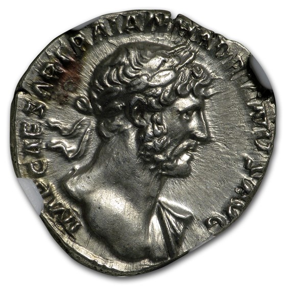 Roman AR Denarius Emp. Hadrian (117-138 AD) AU NGC Roman AR Denarius Emp. Hadrian (117-138 AD) AU NGC