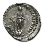 Roman AR Denarius Emperor Commodus (177-192 AD) Ch-XF NGC