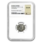 Roman AR Denarius Emperor Commodus (177-192 AD) Ch-XF NGC