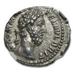 Roman AR Denarius Emperor Commodus (177-192 AD) Ch-XF NGC