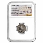 Roman AR Denarius Emperor Elagabalus (218-222 AD) Ch VF NGC