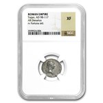Roman AR Denarius Emperor Trajan (98-117 AD) XF NGC