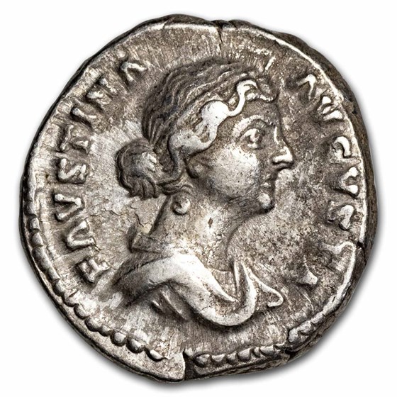 Roman AR Denarius Faustina Jr. 147-175/6 AD XF (Random Coin)
