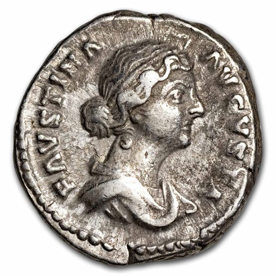 Roman AR Denarius Faustina Jr. 147-175/6 AD XF (Random Coin) Roman AR Denarius Faustina Jr. 147-175/6 AD XF (Random Coin)