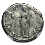 Roman AR Denarius Faustina Sr. (138-140/1 AD) CH Fine NGC