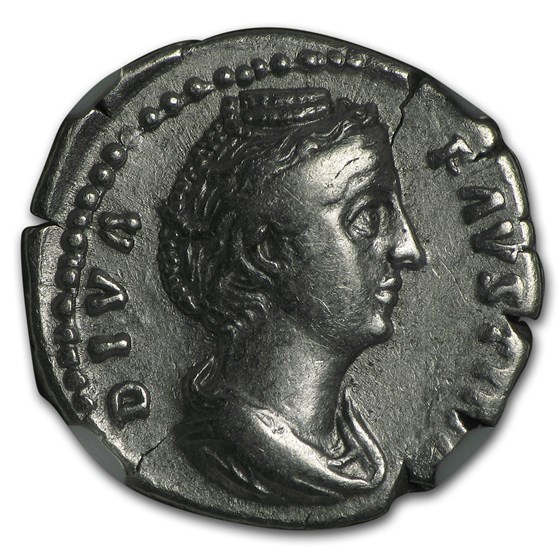 Roman AR Denarius Faustina Sr. (138-140/1 AD) XF NGC (Vault) Roman AR Denarius Faustina Sr. (138-140/1 AD) XF NGC (Vault)