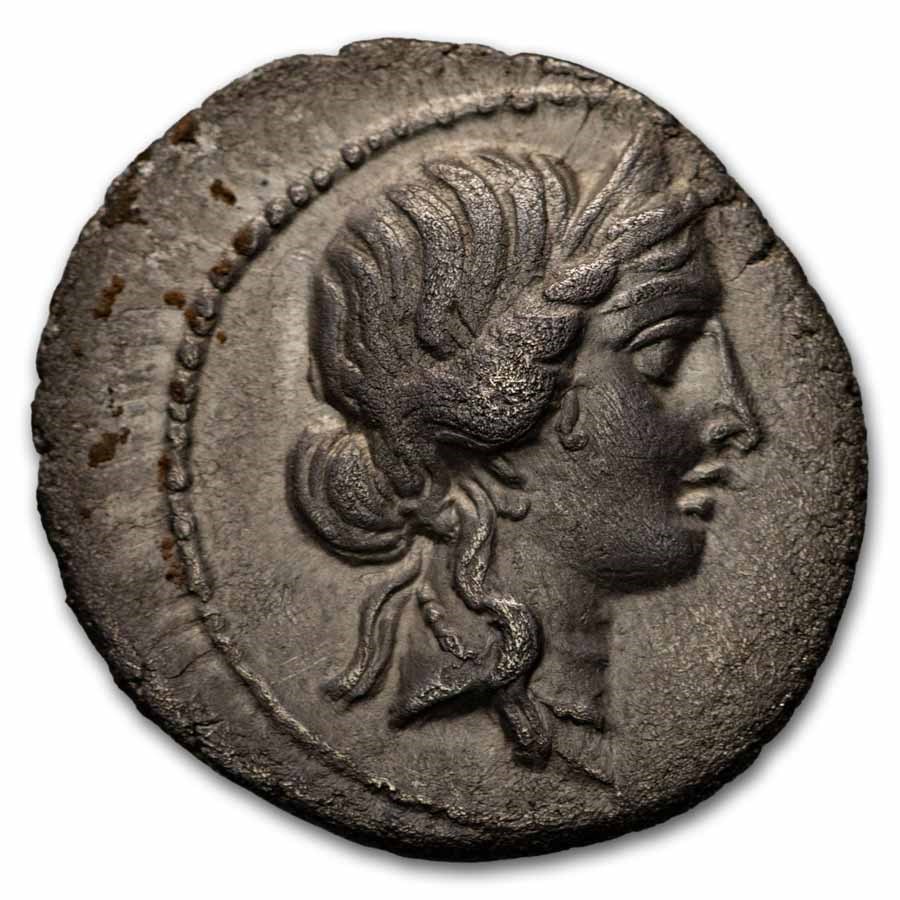 Roman AR Denarius Julius Caesar (44 BC) Ch VF (Cr-458/1)