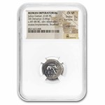 Roman AR Denarius Julius Caesar Elephant (44 BC) Ch VF NGC 3/3