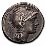 Roman AR Denarius Manc./Pulcher/Urbin. 111-110 BC XF (Cr-299/1b)