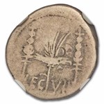 Roman AR Denarius Marc Antony Leg. VII (32-31 BC) VG NGC (Brush.)
