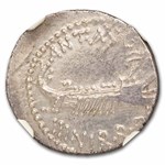 Roman AR Denarius Marc Antony Legion III (30 BC) MS NGC (4/3)