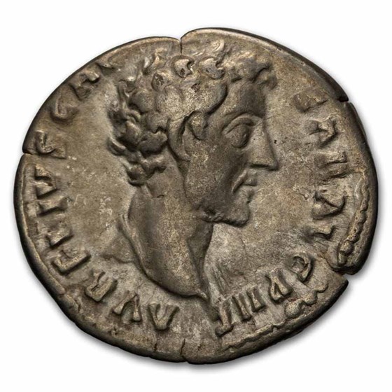 Roman AR Denarius Marcus Aurelius (139-161 AD) VF (RIC 446)