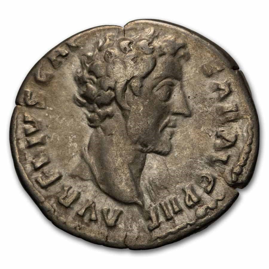 Roman AR Denarius Marcus Aurelius (139-161 AD) VF (RIC 446)