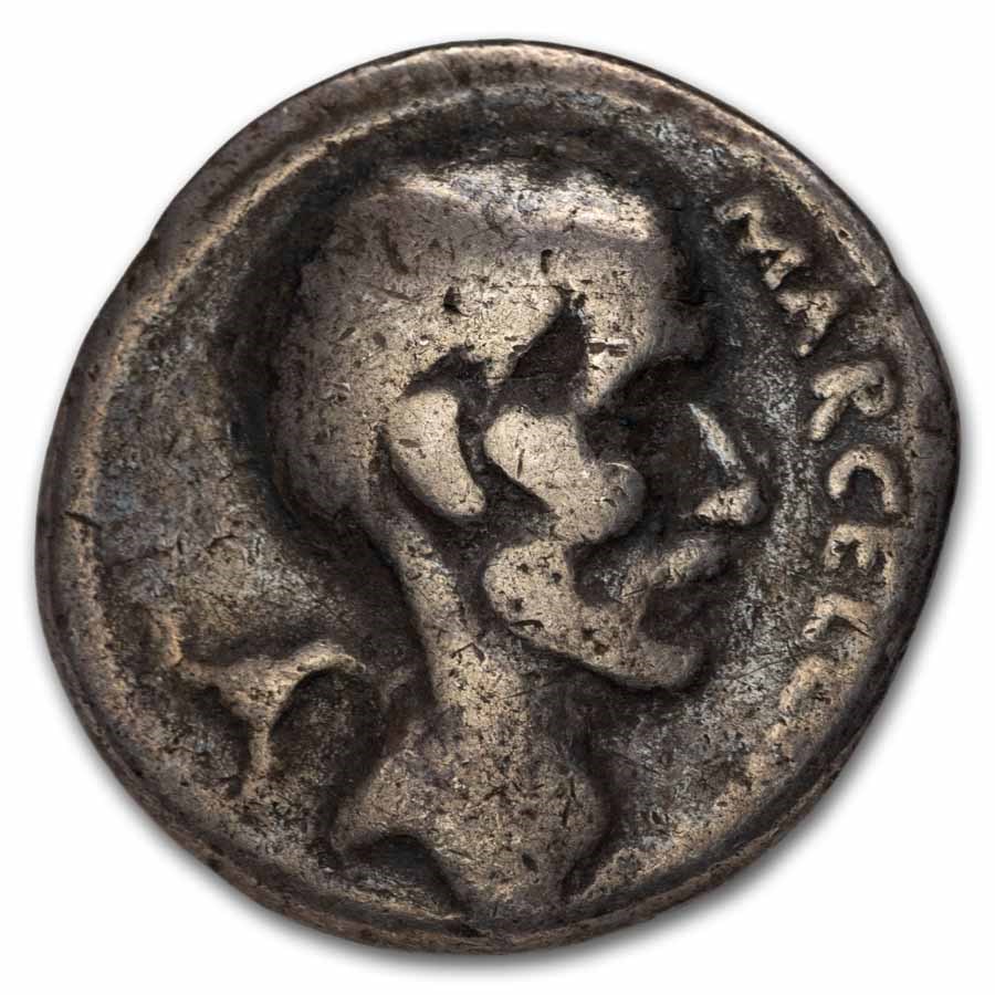 Roman AR Denarius P. Cornelius Len. Marcellinus 50 BC VG Cr-439/1