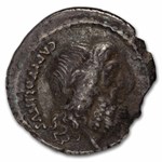 Roman AR Denarius Petillius Capitolinus (43 BC) VF (Cr-487/2a)