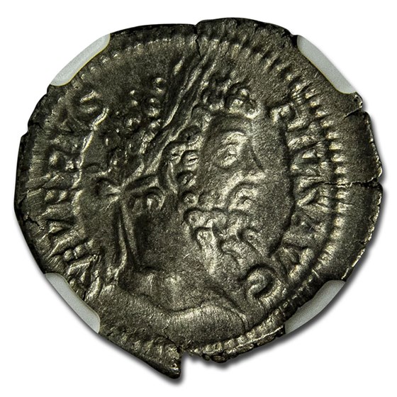 Roman AR Denarius Septimius Severus (193-211 AD) AU NGC Roman AR Denarius Septimius Severus (193-211 AD) AU NGC