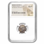 Roman AR Denarius Serratus C. Balbus (79 BC) Ch F NGC (CR-382/1b)