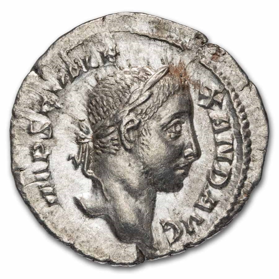 Roman AR Denarius Sev. Alexander (222-235 AD) AU (Random Coin)