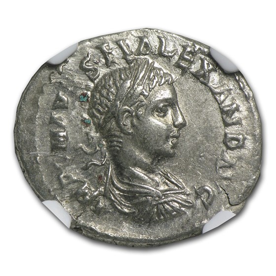 Roman AR Denarius Severus Alexander (222-235 AD) AU NGC Roman AR Denarius Severus Alexander (222-235 AD) AU NGC
